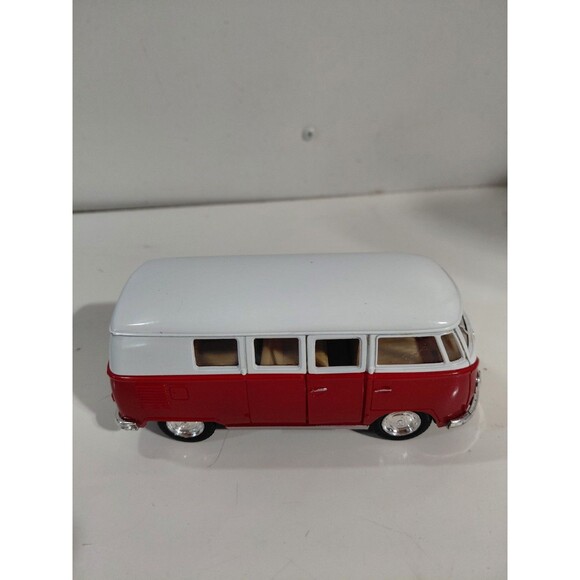 Kinsmart Die Cast 1:32 Red & White 1962 Volkswagen (VW) MicroBus Classic Car - Picture 5 of 6